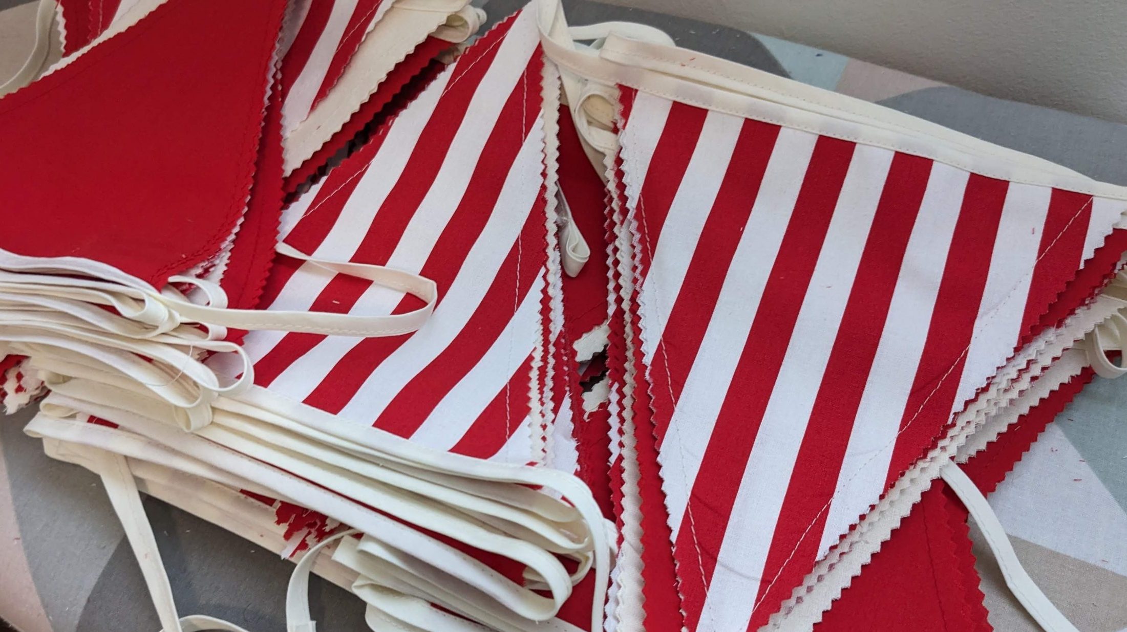 Red & White Pennant banners PXL_20230618_190832290