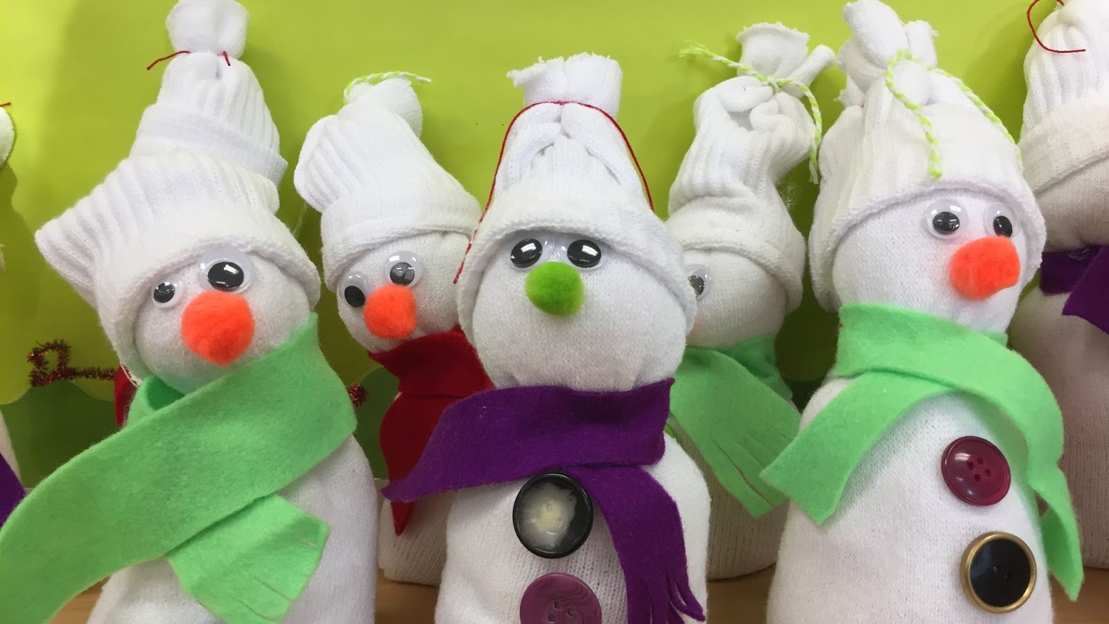 Sock snowmen! snow