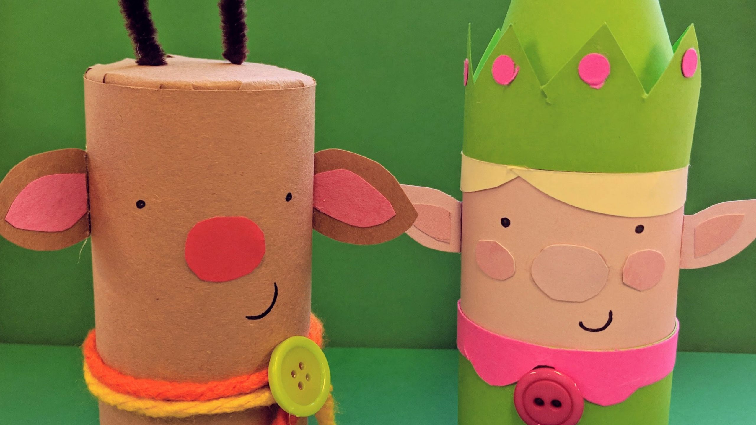 Paper Reindeer and Elf IMG_20181220_153516