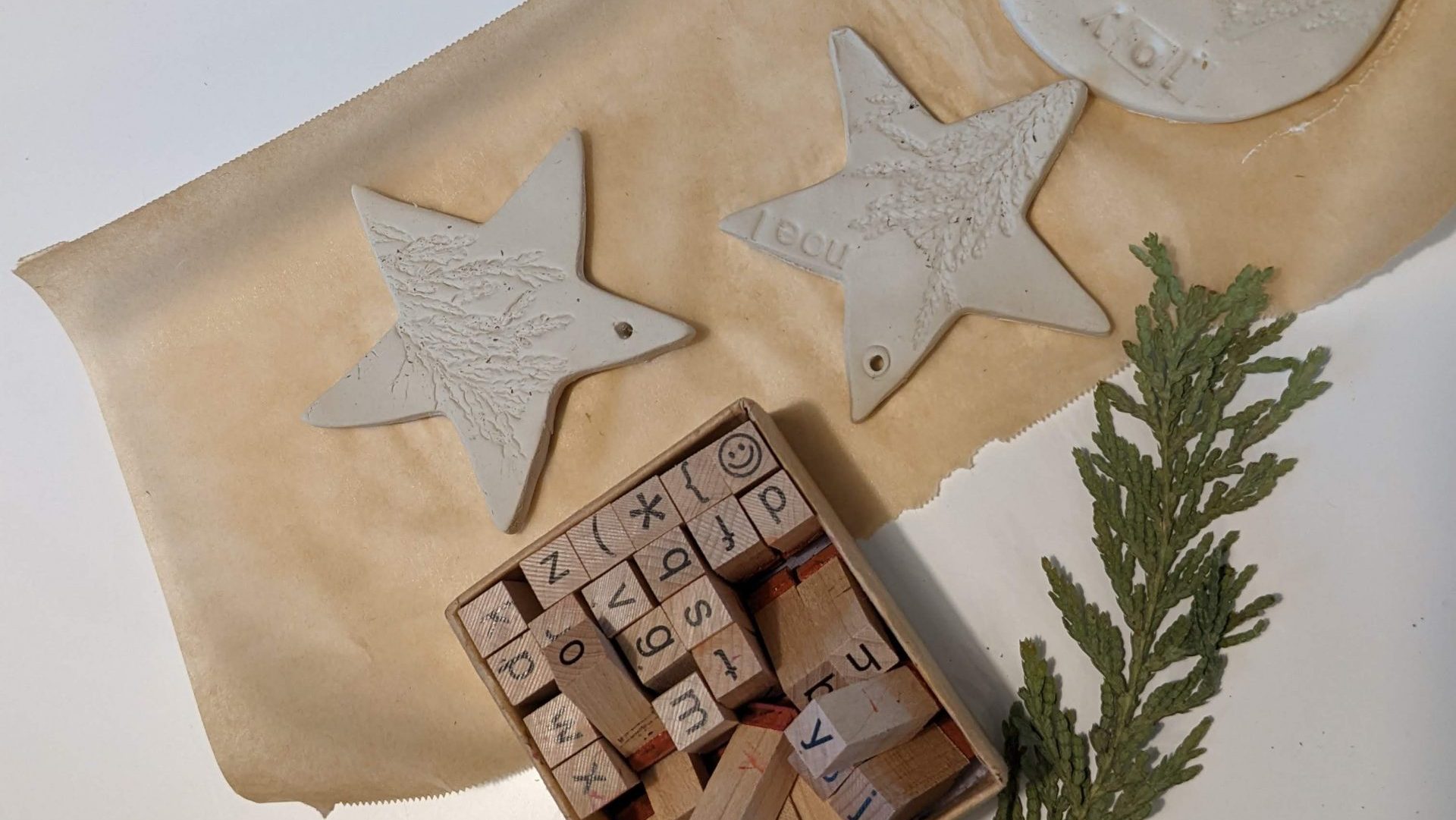 Stamped Air-Dry Clay Ornaments PXL_20221203_182807692